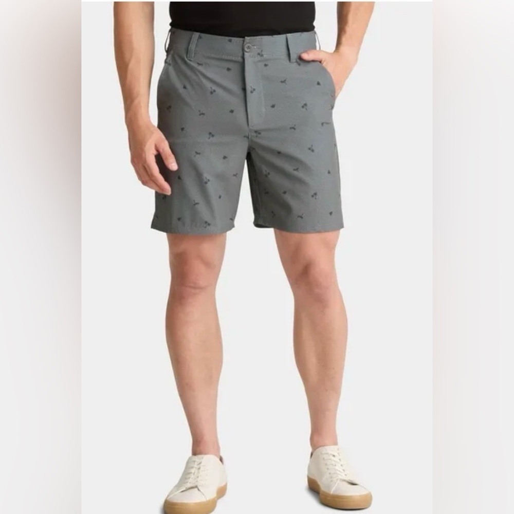 Birdie Bound Grey Golf Shorts Size 44 NWT Flex‎ Waist Performance Shorts